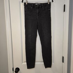 LIVERPOOL 4/27 Hi Rise Ankle Cut Jeans EUC Black
